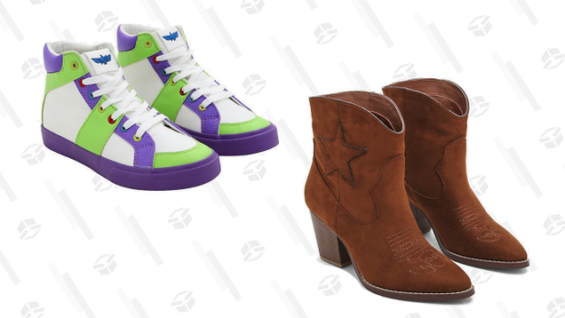 Buzz Lightyear Sneakers | $28 | Hot TopicWoody Boots | $51 | Hot Topic